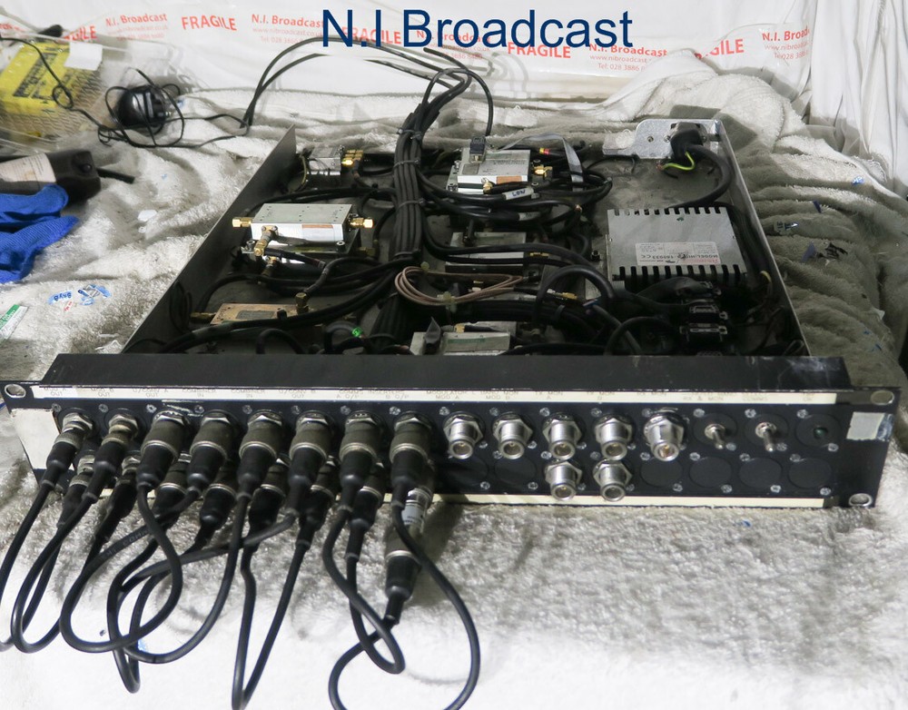 Sat truck  DSNG / RF interface panel with l band units etc