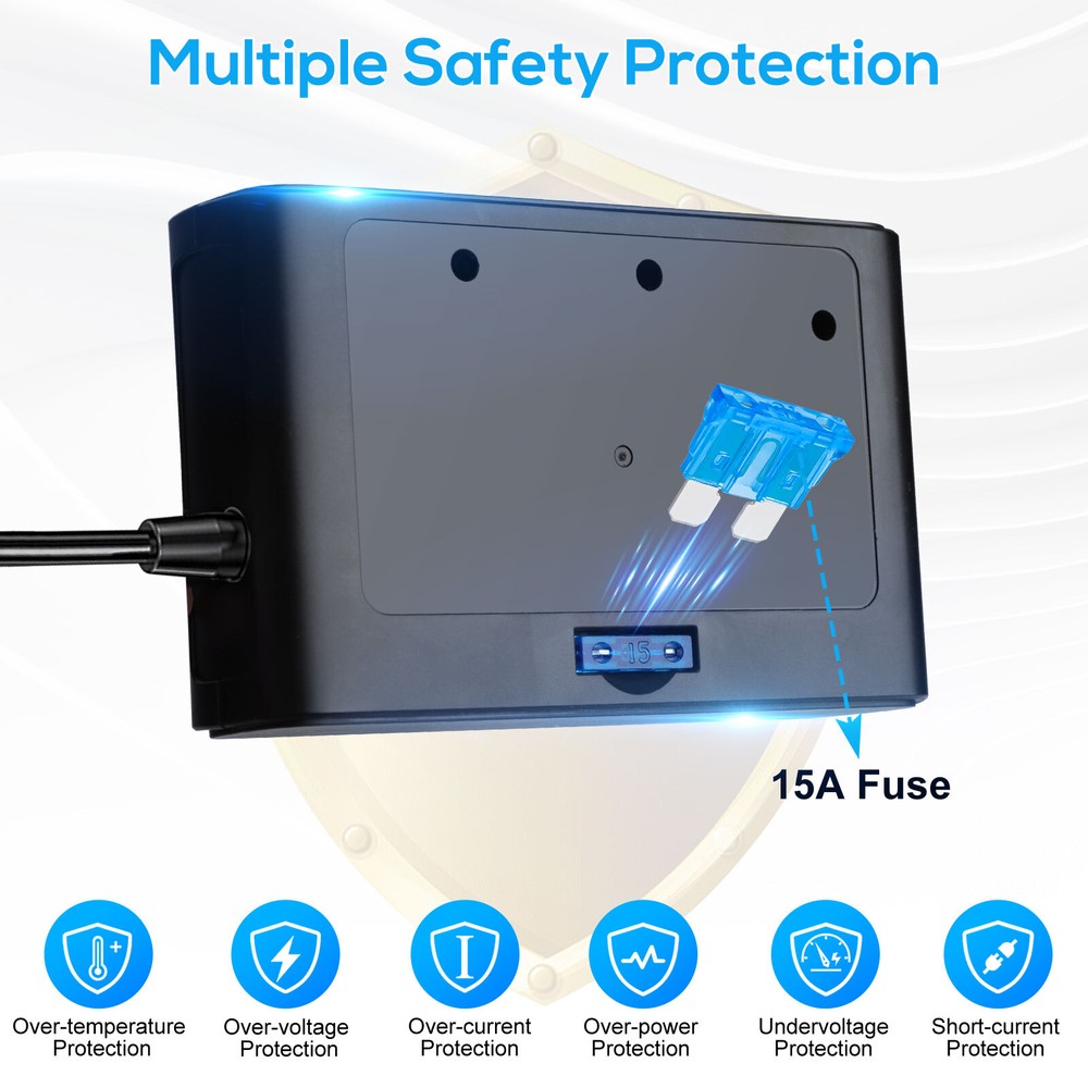 3-Way Car Cigarette Lighter Socket Splitter USB Fast Charger Power Adapter 12V