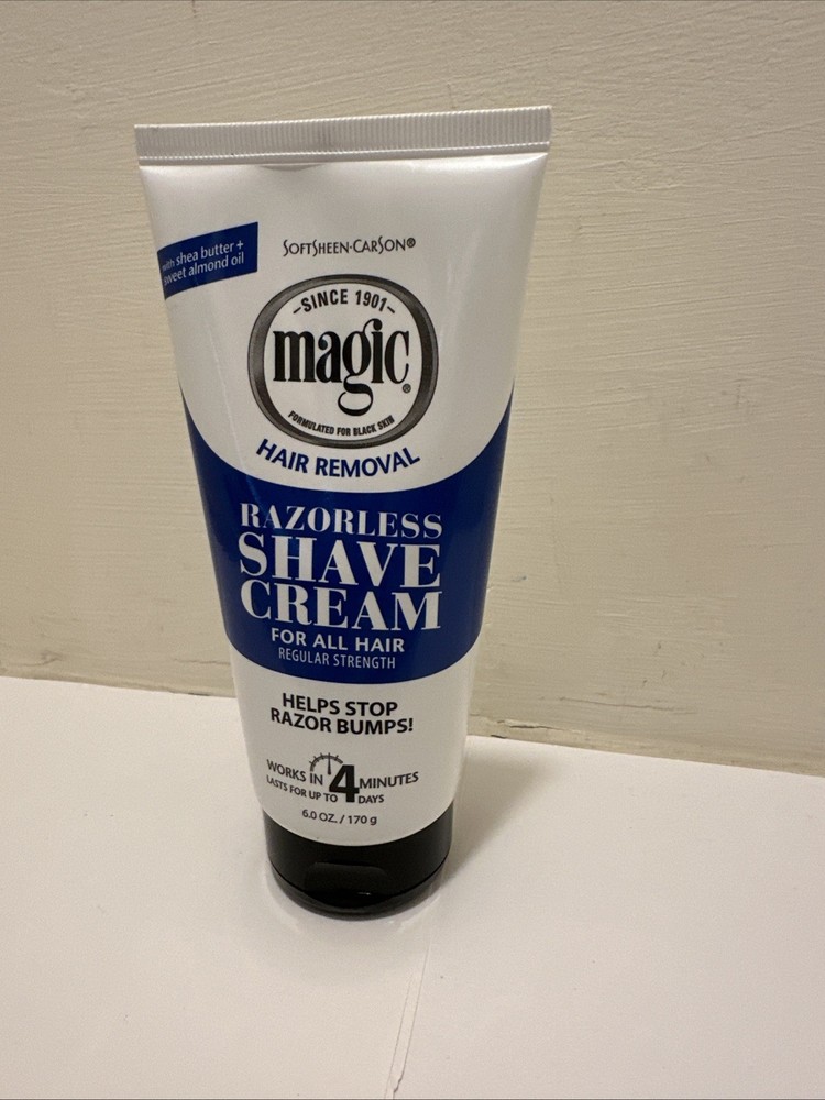 SoftSheen Carson MAGIC Razorless Cream Shave Light Fresh Scent Regular 6.0 oz
