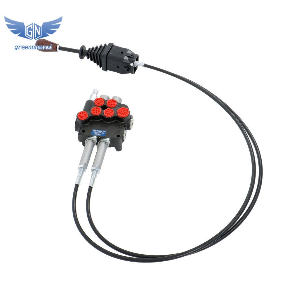P80 Remote Control Valve Kit: 2 Spool Valve 21GPM + Joystick + Cables 25MPa