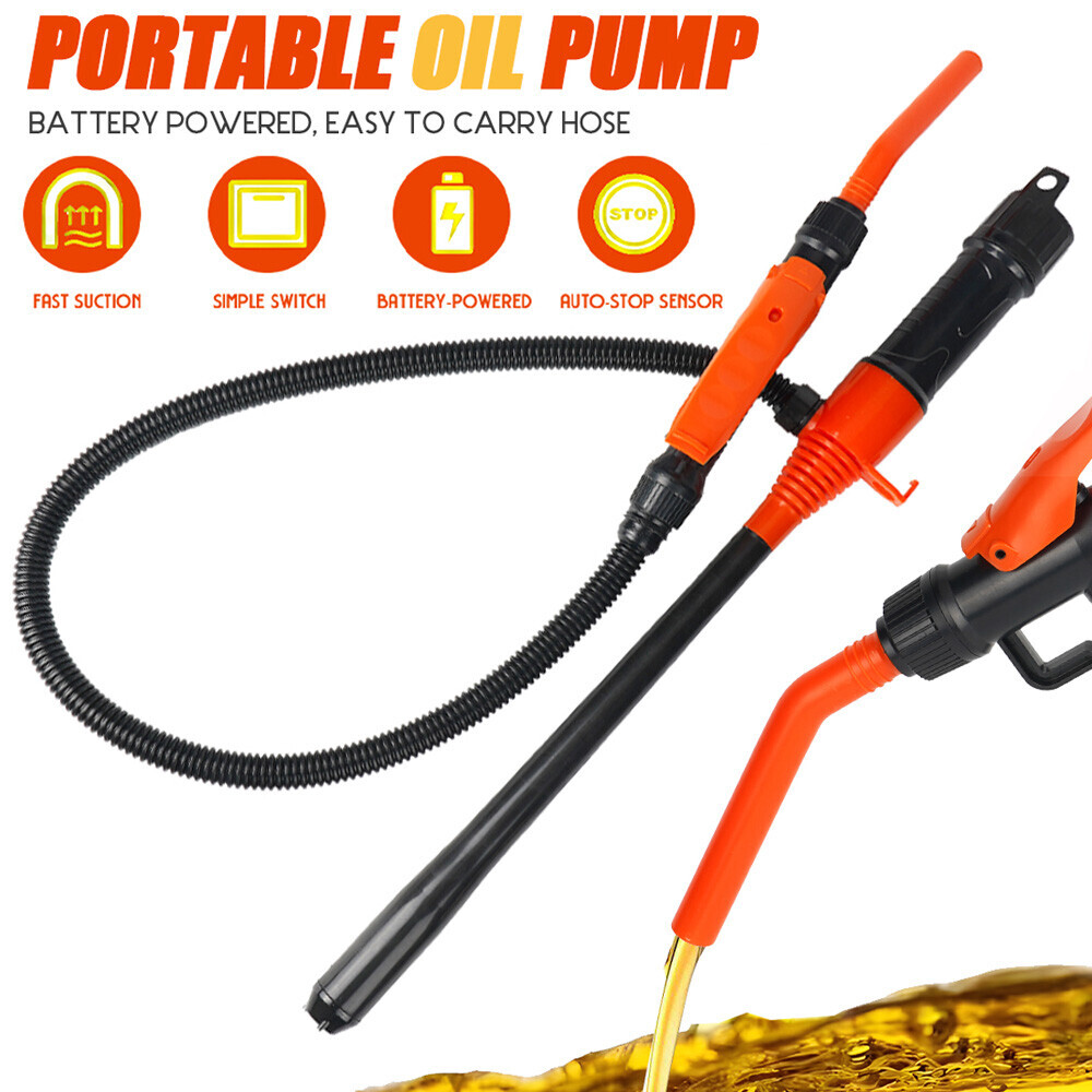 2.4 GPM Powered Battery Quick Liquid Fuel Transfer Pump with Flow Control Nozzle
