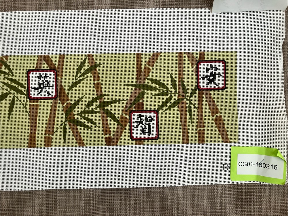 Handpainted Needlepoint Canvas | Panda Treasure Box Wrap | **Read Description*