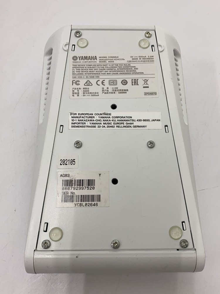 YAMAHA AG03 MIXER Used