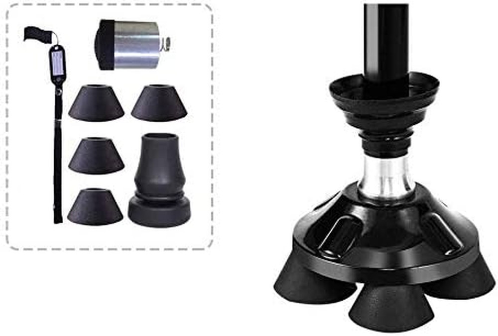 4Tips Replacement for Folding Walking Cane(Mg Alloy Base)