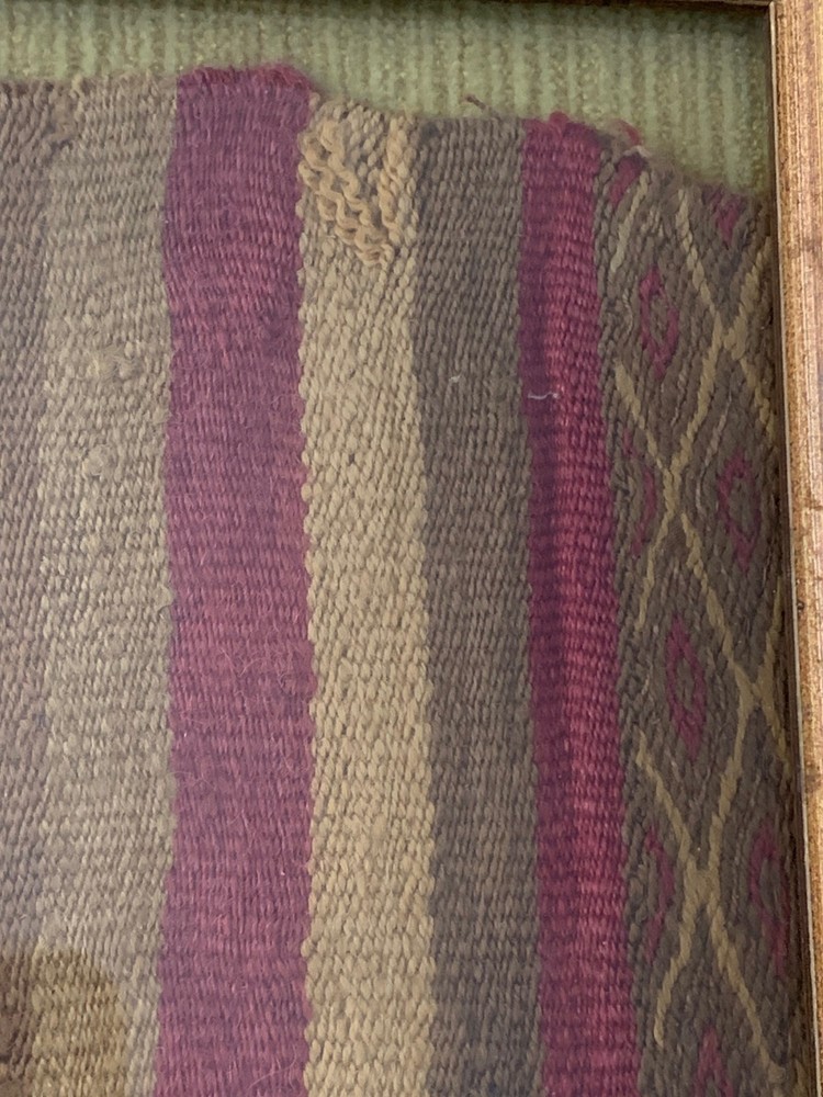 Framed Pre-Columbian Textile Peru Chancay Circa 1000-1470