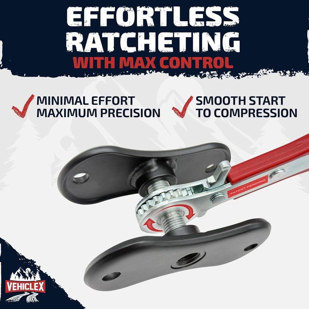 Heavy Duty Brake Caliper Compression Tool with Rachet Handle & Reinforced Plates