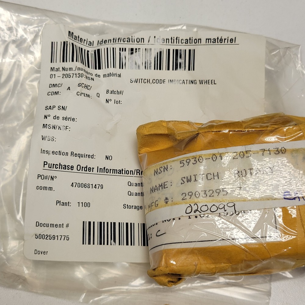 5930-01-205-7130 Code Indicating Wheel Switch 7-r-278 * One Unit *