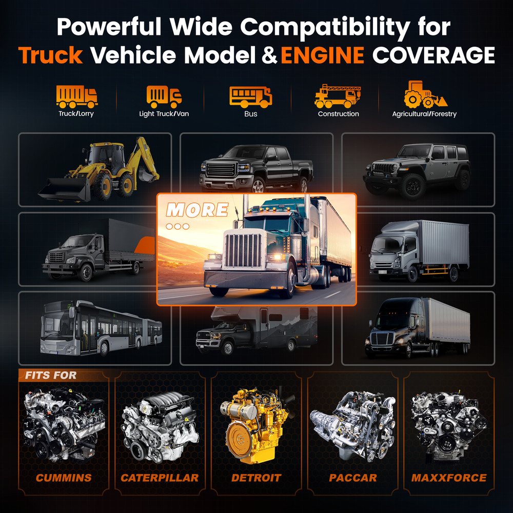 ANCEL HD601 Heavy Duty Truck Scanner Diagnostic Tool Code Reader Reset DPF ABS