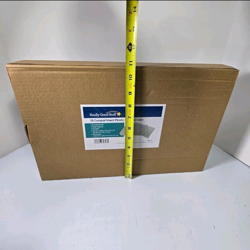 Really good stuff 28 Compartment Plastic Storage Case Bead Craft Organizer