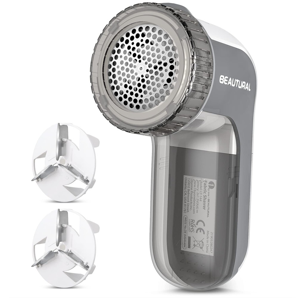 Home Standard Gray Lint Remover with Replaceable Blades and Adjustable Height