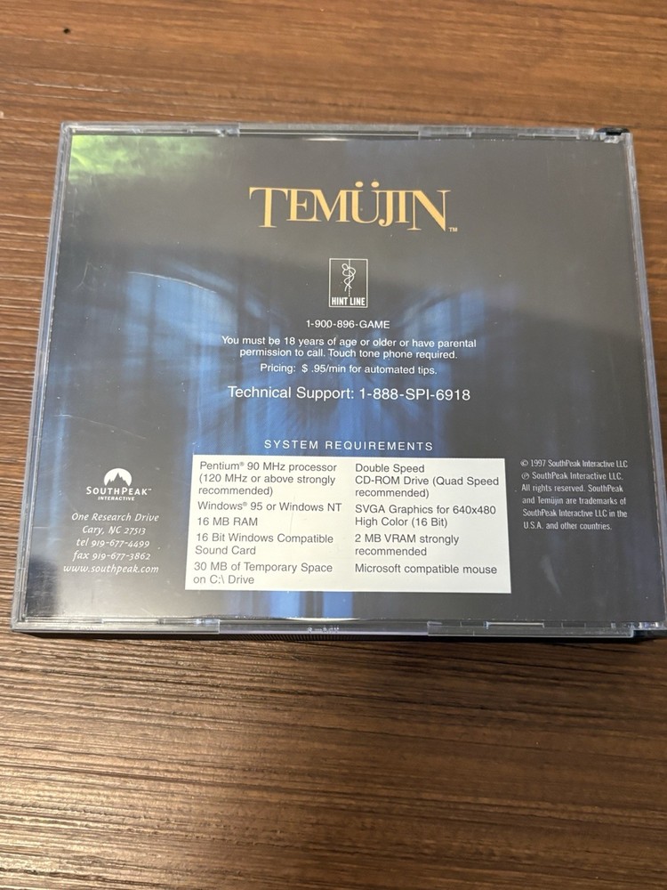 Temujin PC Game | 6-CD Set | SouthPeak Interactive