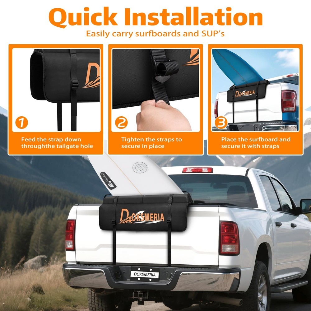 Tailgate Surfboard Pad, Upgrade Tailgate Surf Pad with Extra Thick Padding & ...