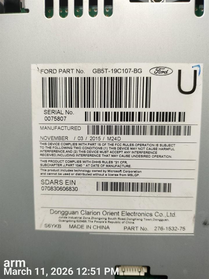 CONTROL PANEL OEM 16-17 FORD EXPLORER 1YR WRNTY