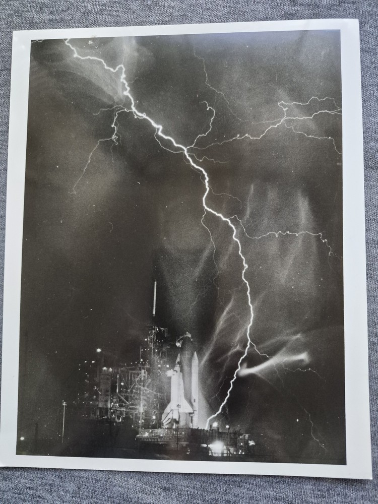 Original NASA Electrical Storm Lightning Pad 39A STS-8 Space Shuttle  MIMEOGRAPH