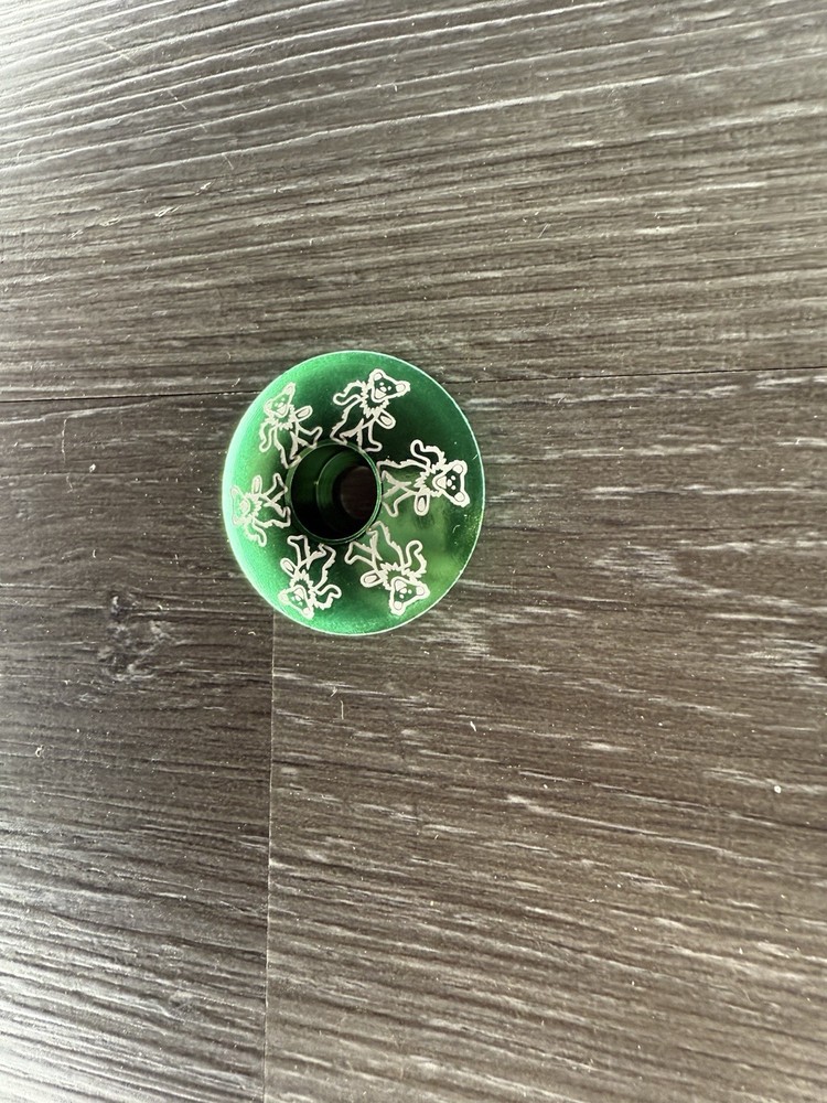 Dancing Bear Headset Stem Top Cap 1 1/8 Grateful Dead Green