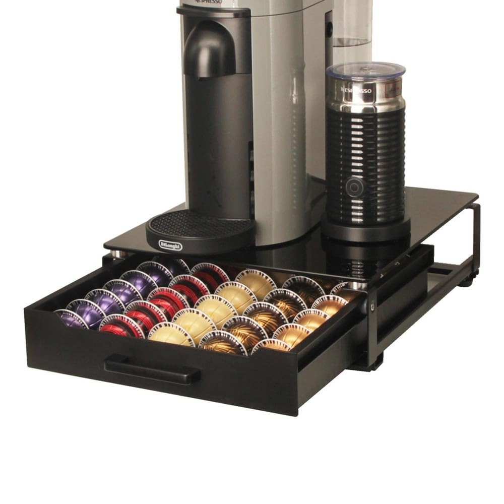 Black Temp glass drawer