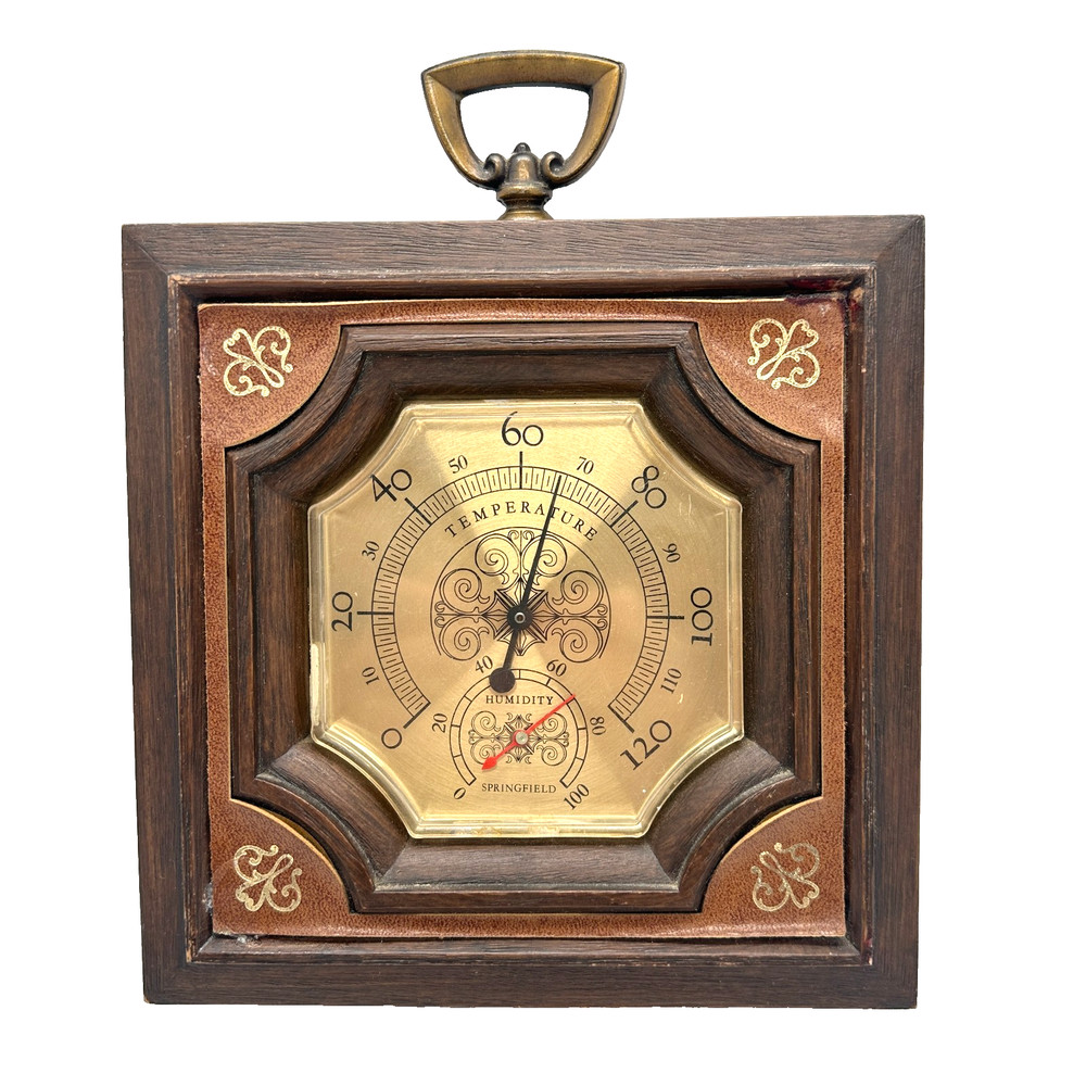 Springfield Temperature and Humidity Gauge Vintage