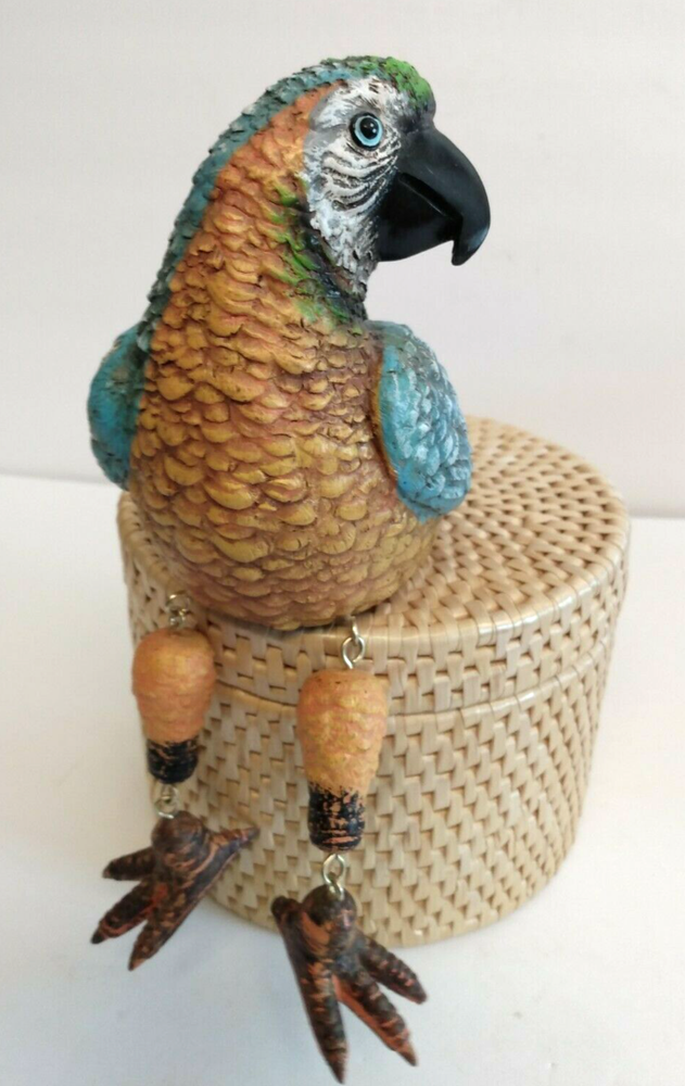Shelf Sitter Multicolor Macaw Parrot Decorative Resin