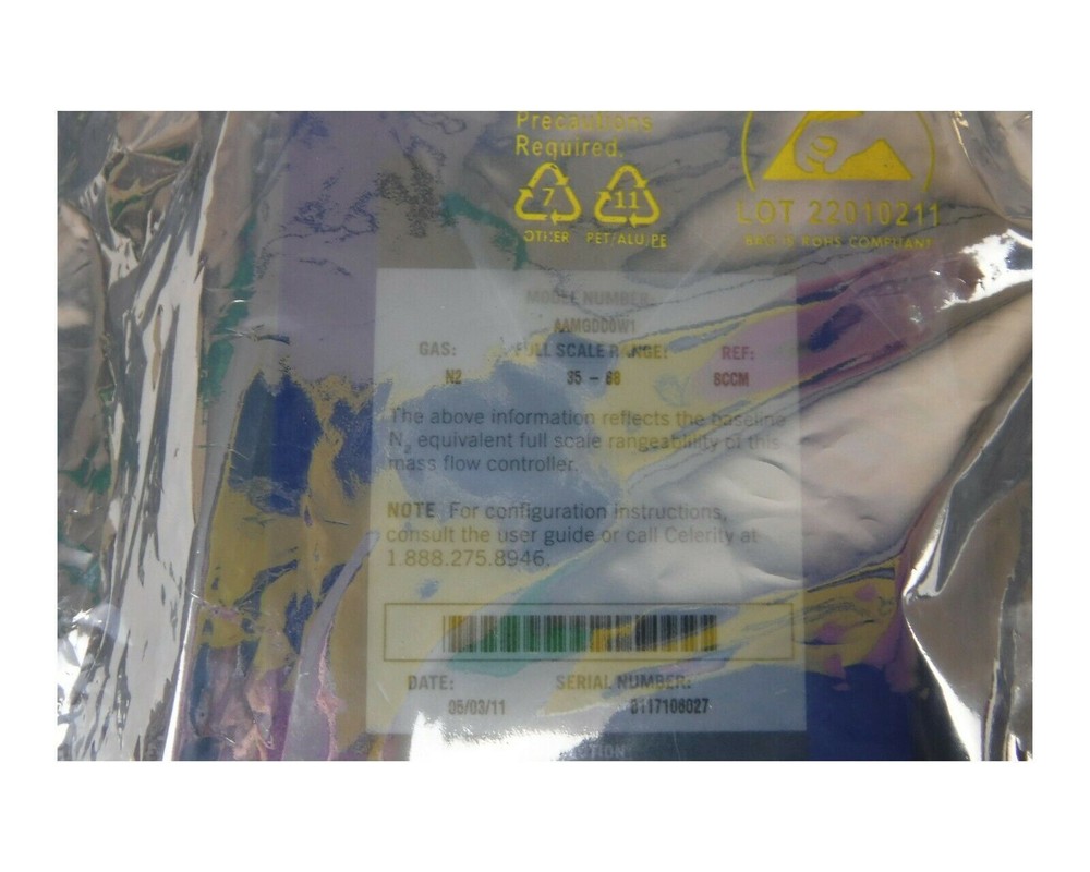 CELERITY IN3XP MASS FLOW CONTROLLER N2 GAS 88 SCCM 0190-33081