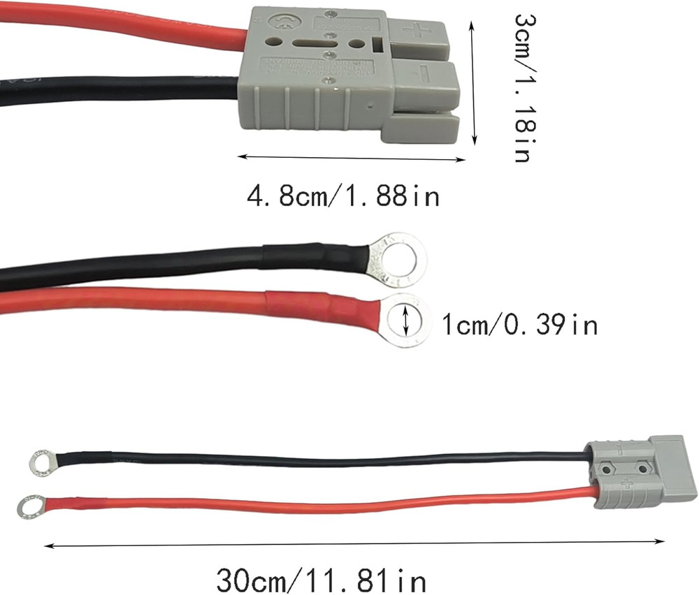 2Pcs Electric Forklift Charging Plug Cable with O Ring Battery Connect Quick Con