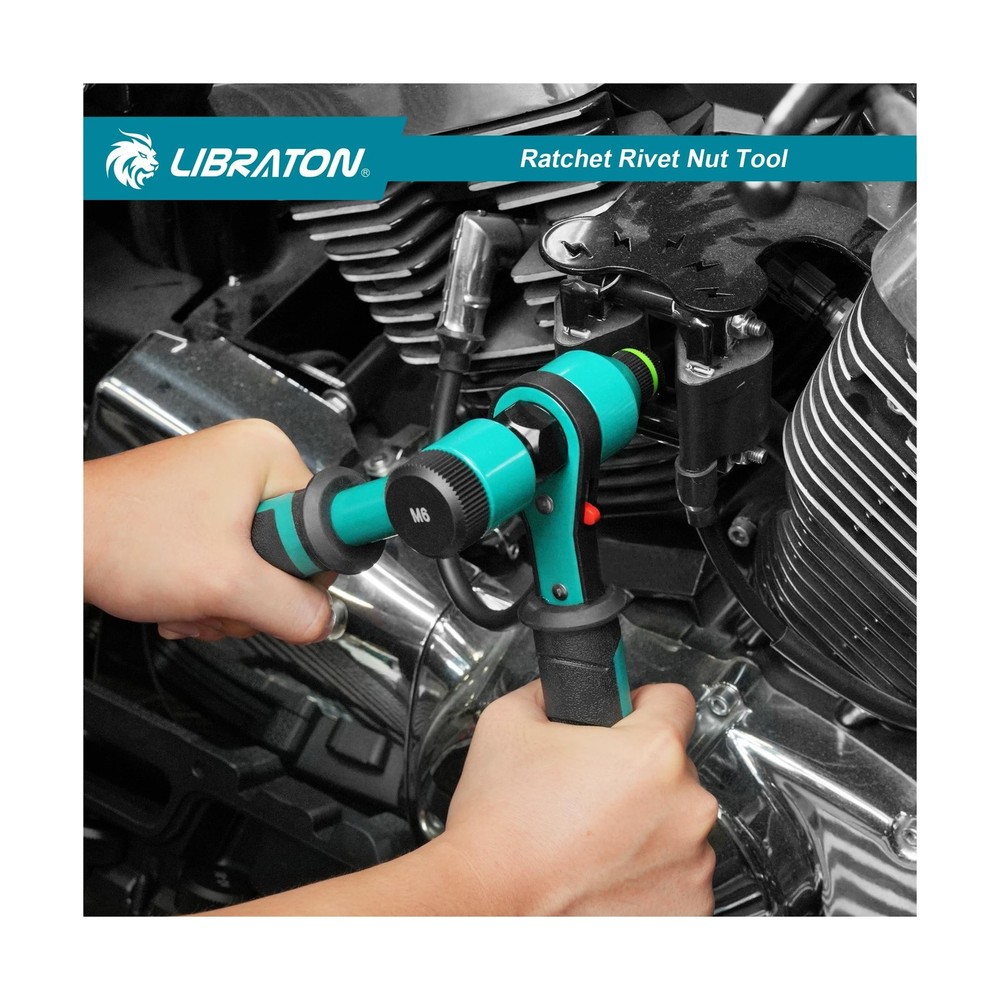 LIBRATON Rivet Nut Tool, Rivnut Tool, Professional Ratchet Nutsert Tool Kit, ...