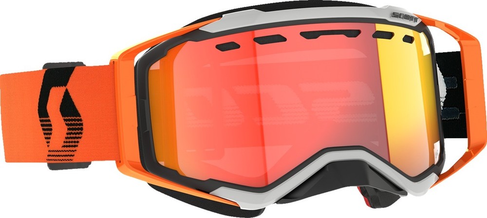 Scott Prospect Snow Cross LS Goggle Grey/Orange Red Chrome Lens