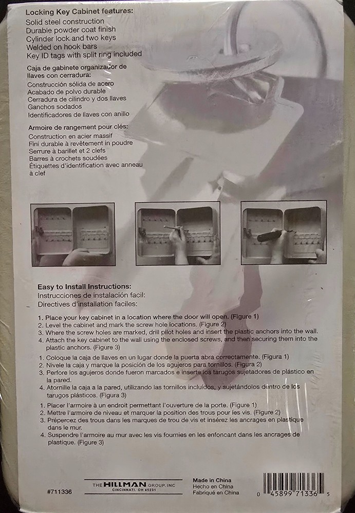 hillman locking Key Cabinet - Holds 48 Keys