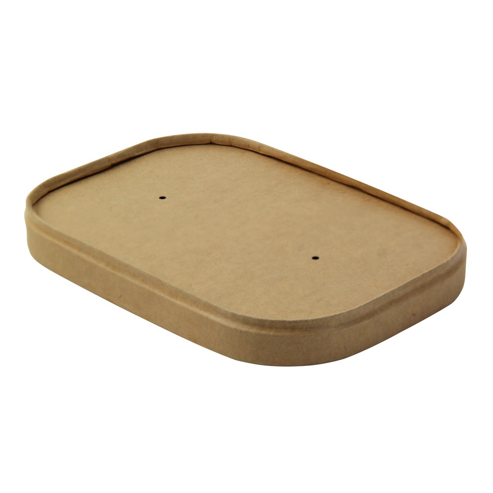 PacknWood 210PCRLK, 7-inch Rectangular Kraft Lid, 200/CS
