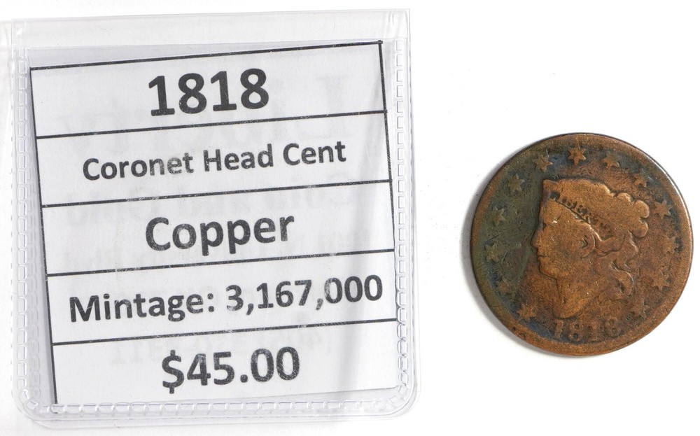 1818 Coronet Head Large Cent