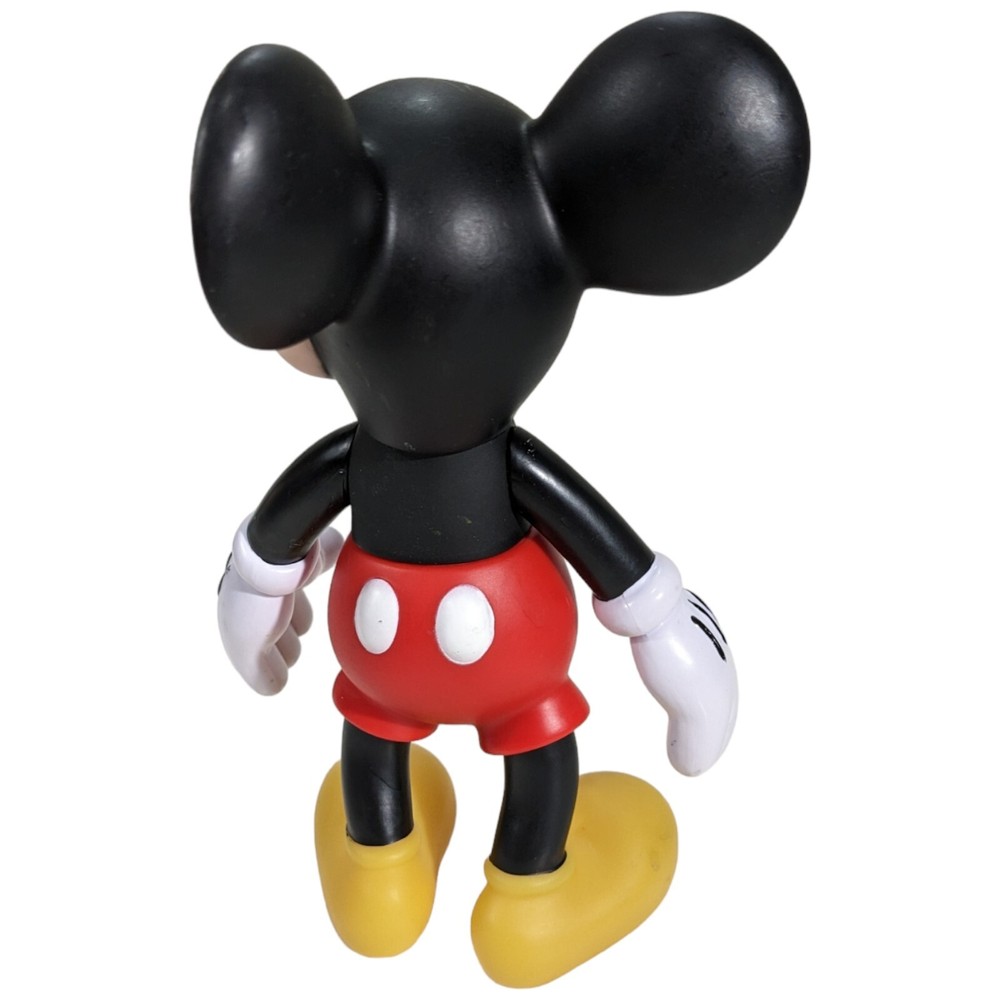 Poseable Mickey Mouse Hard Plastic Moveable Figure Disney 7 Inch