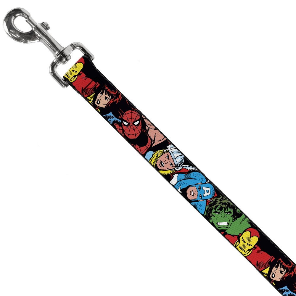 MARVEL COMICSDog Leash 5-Marvel Characters Black
