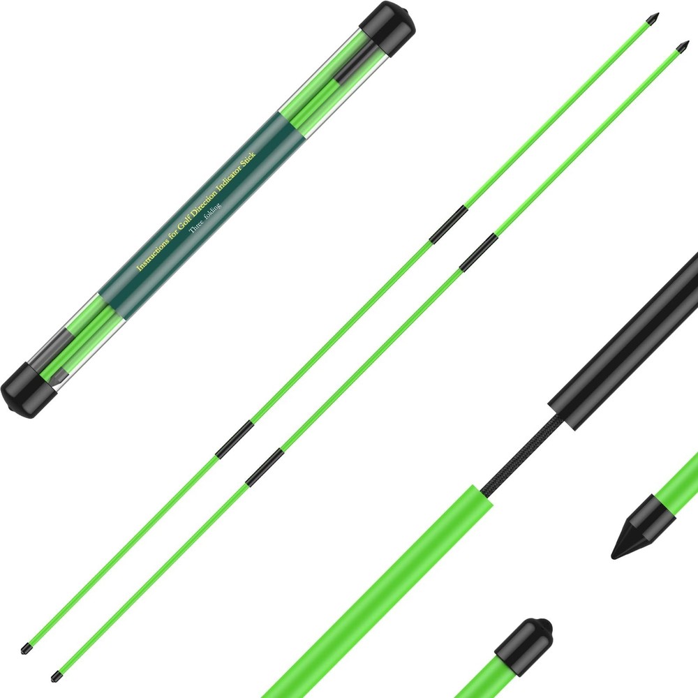 GreenHaven 2 Pack Golf Alignment Sticks 48 Inch Collapsible Golf Alignment Pr...