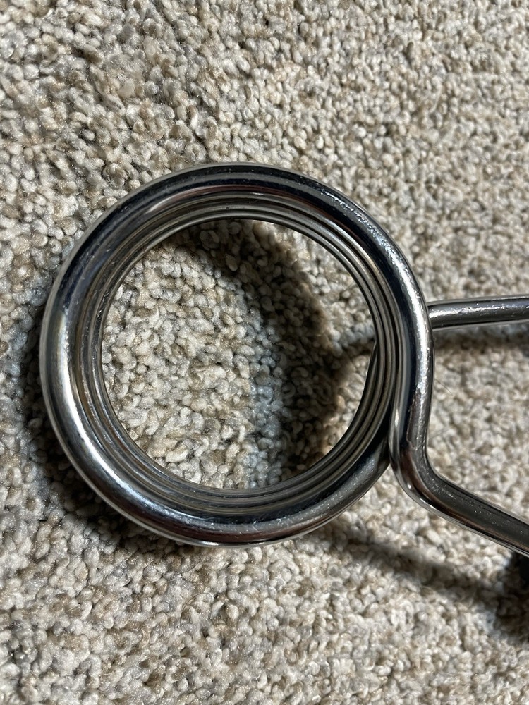 Weider Olympic Size Spring Collars 2" Clips for Barbell, Large