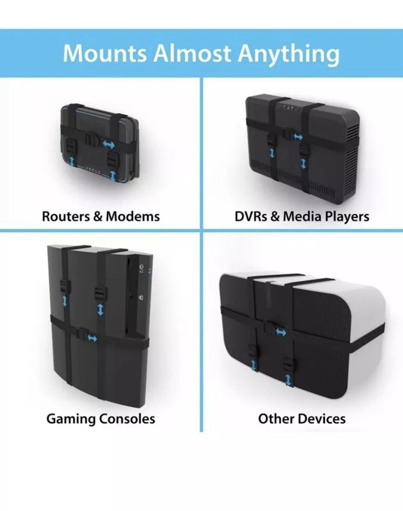 Total Mount Universal Strap Mount for Electronics Level Genuine Drill-Free