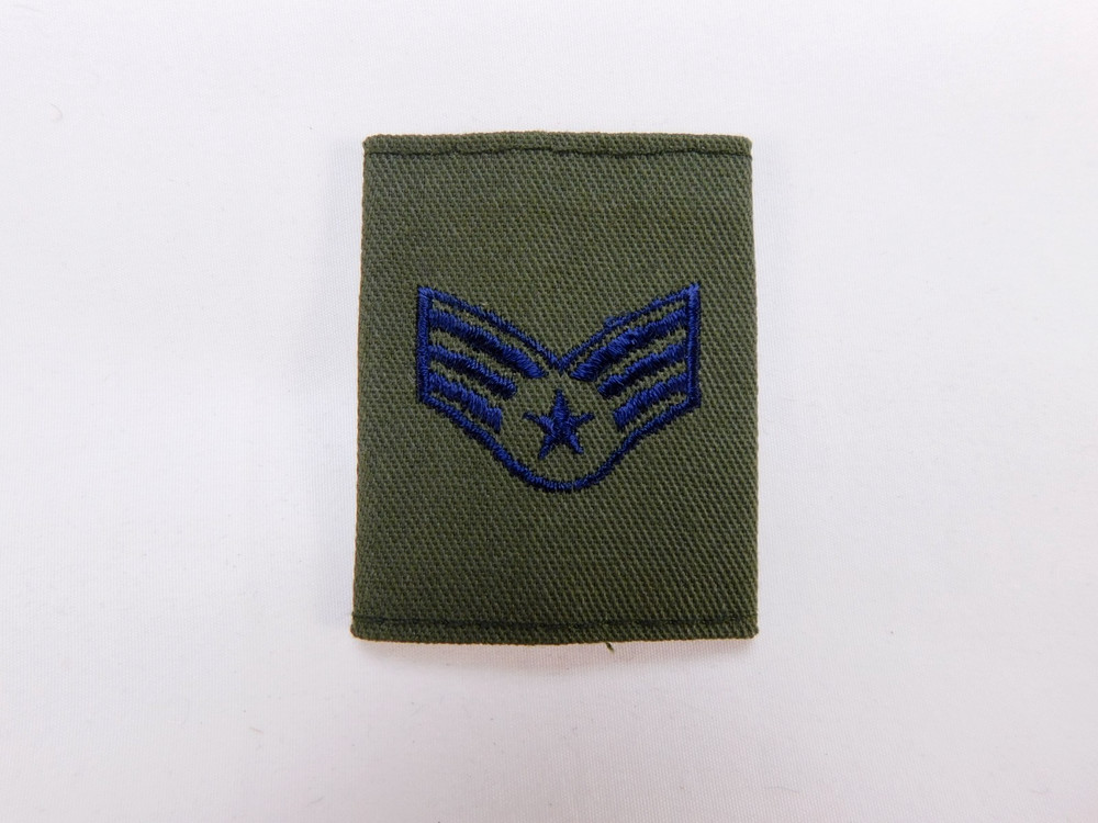 US Air Force USAF Gortex Loop Rank Airman 1st Class A1C E3 BDU Green Slide Patch
