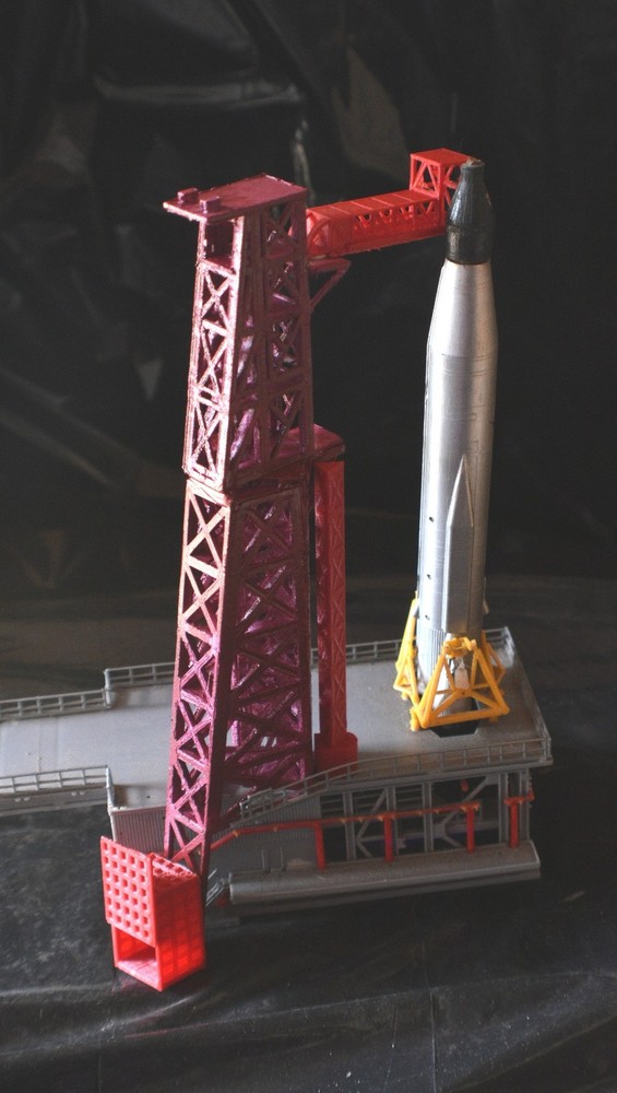 Custom 1/110 Launch Complex 14 Umbilical Tower Model kit "Everything is Go"