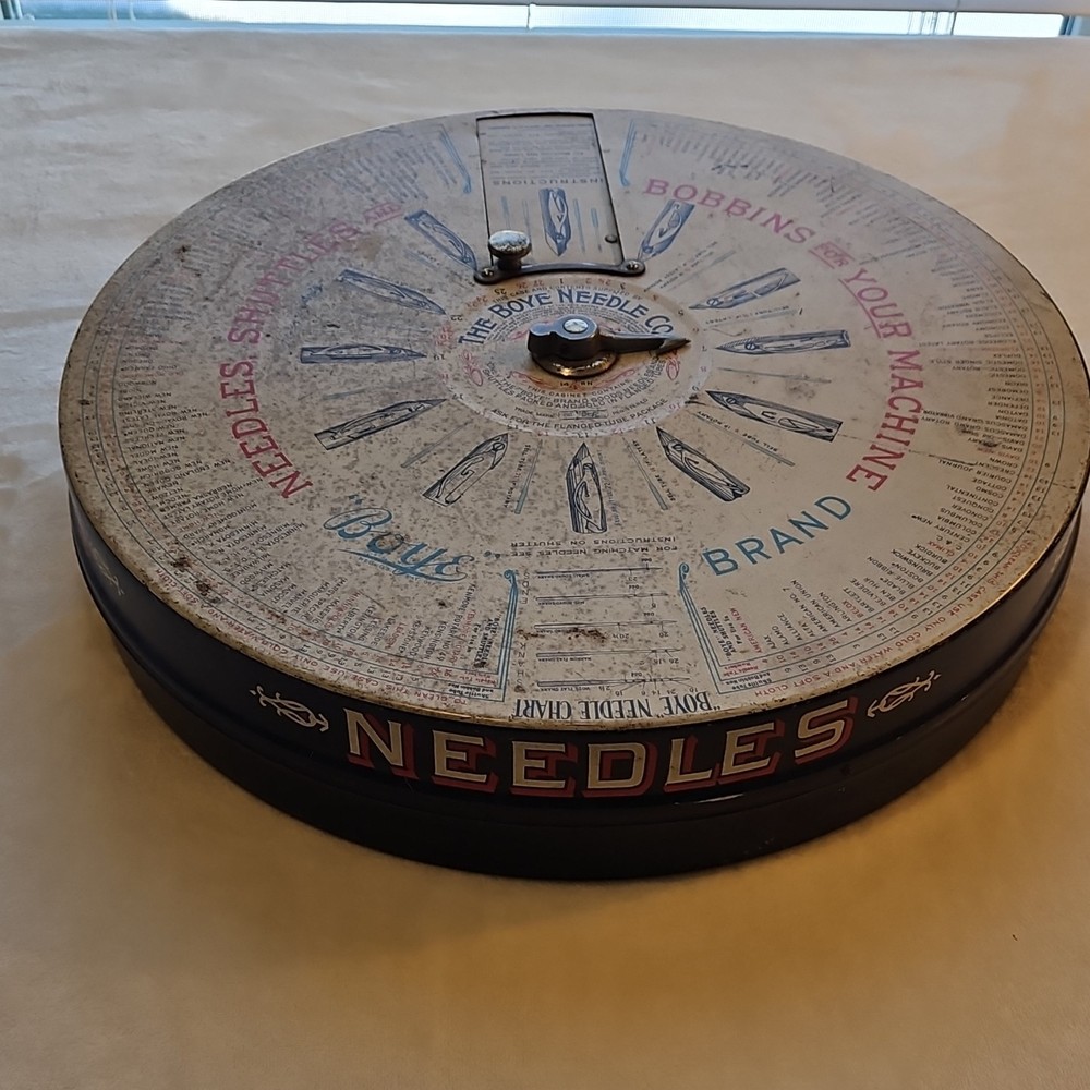 The Boye Needle Co. Needle, Shuttle & Bobbin Chart