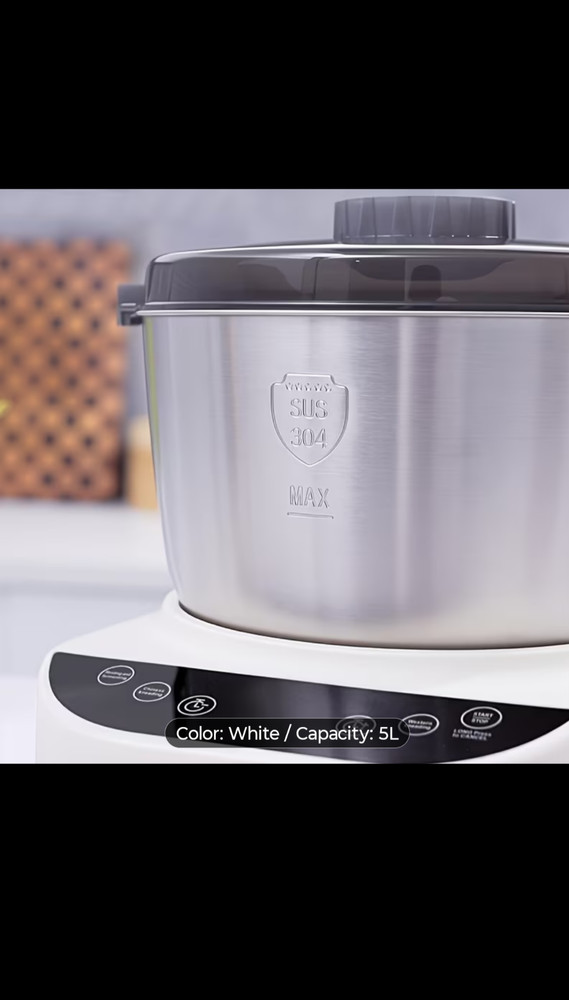 Dough Mixer 5L Large Capacity Electric Dough Maker with Ferment Function