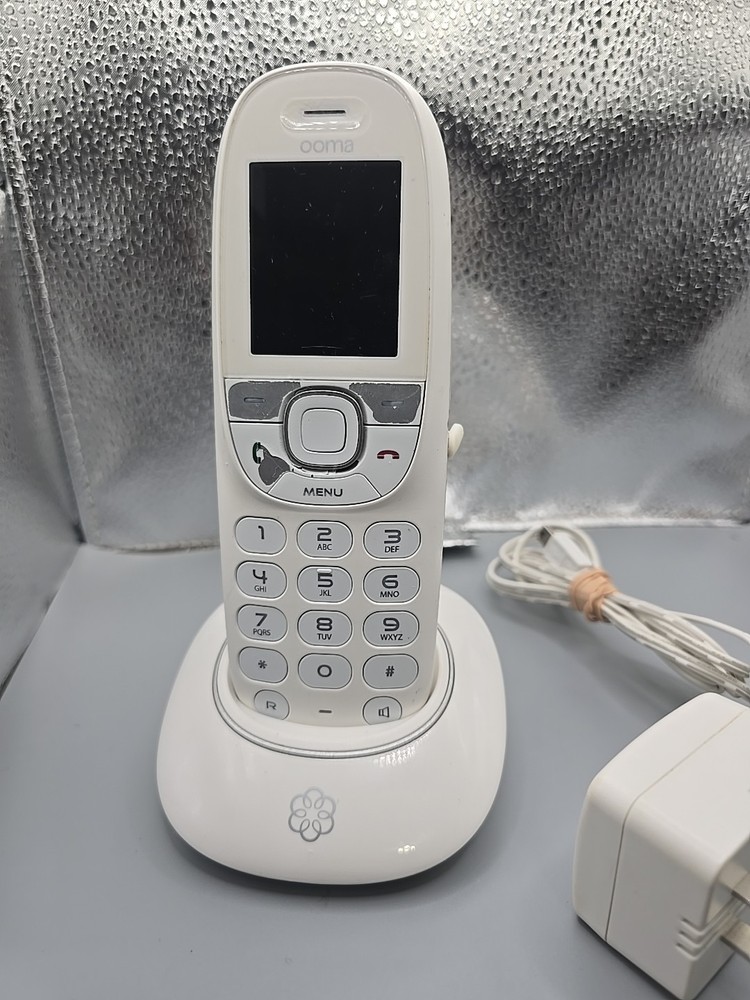 Ooma HD2 Phone Handset White with Charging Base - Requires Ooma Telo