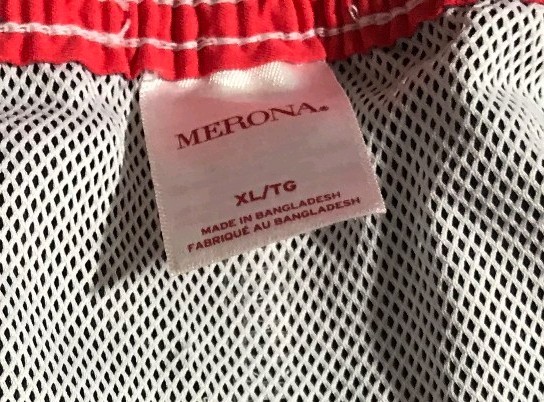 Merona Size XL Blue 100% Polyester String Tie Mens Swimsuit