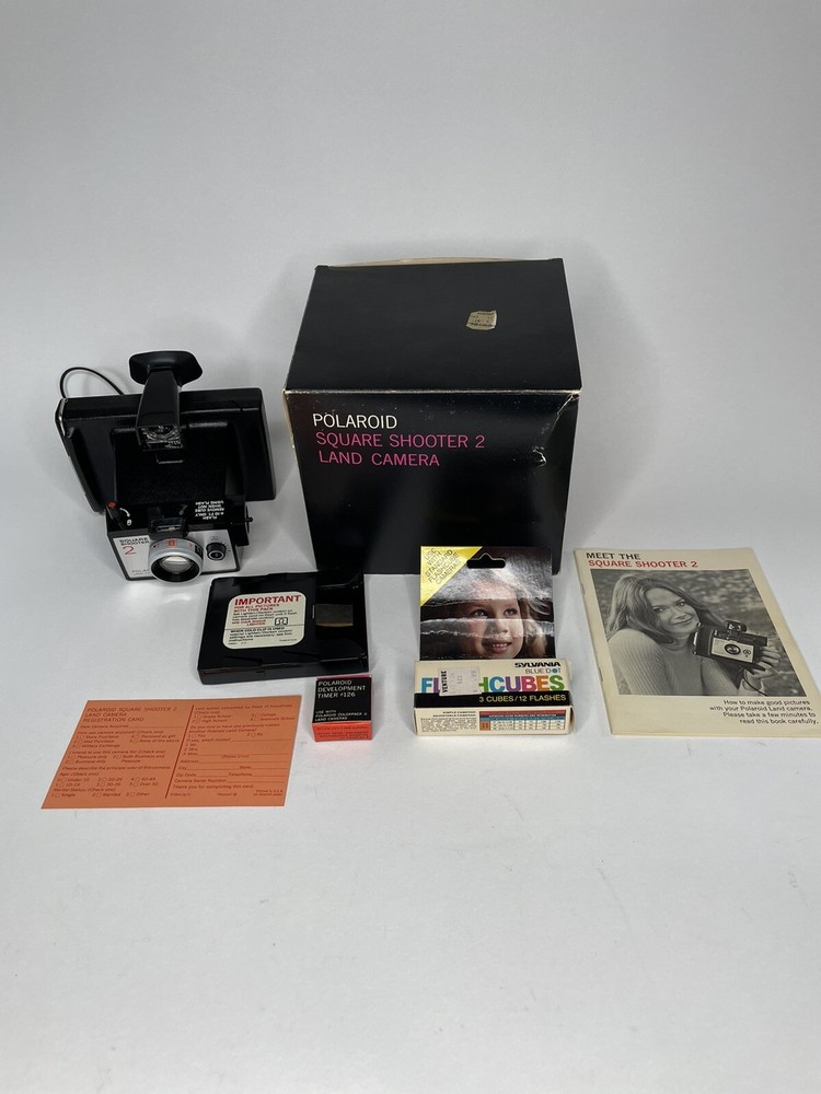Polaroid Square Shooter 2 Land Camera & Box-UNTESTED