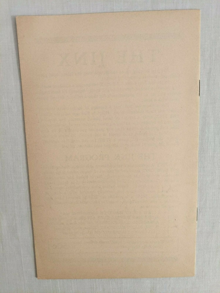 Vtg Max Holden Magic Trick Book Telepathy Two Person No Code Jinx Program # 5