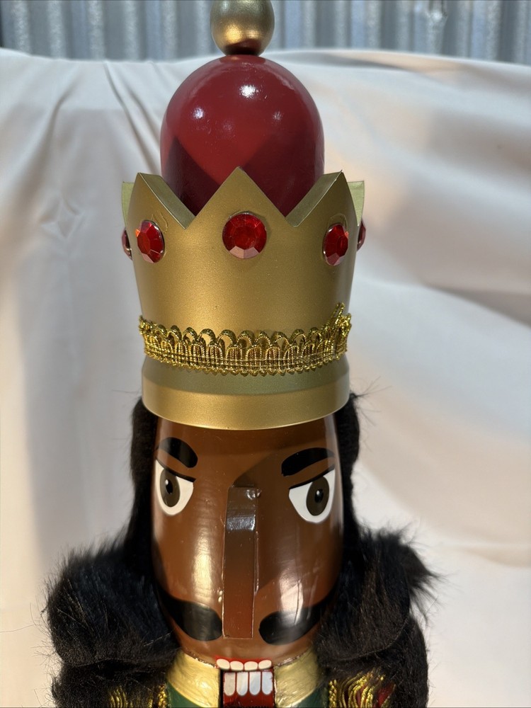 42" Christmas Black African American King Nutcracker Crown&Nutcracker Guards Set