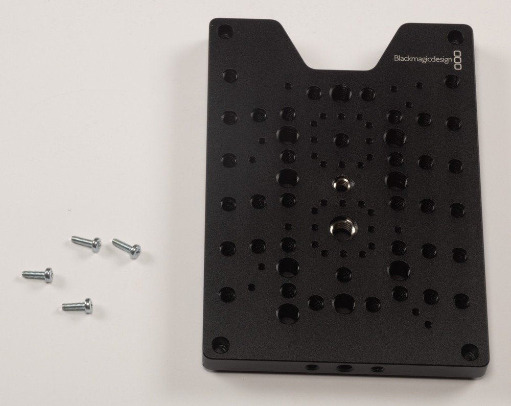 Mounting Plate for Blackmagic Design HyperDeck Shuttle 2 with Mounting Screws