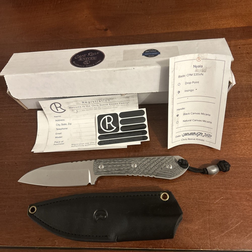 Reeves Insingo Black Canvas Micarta