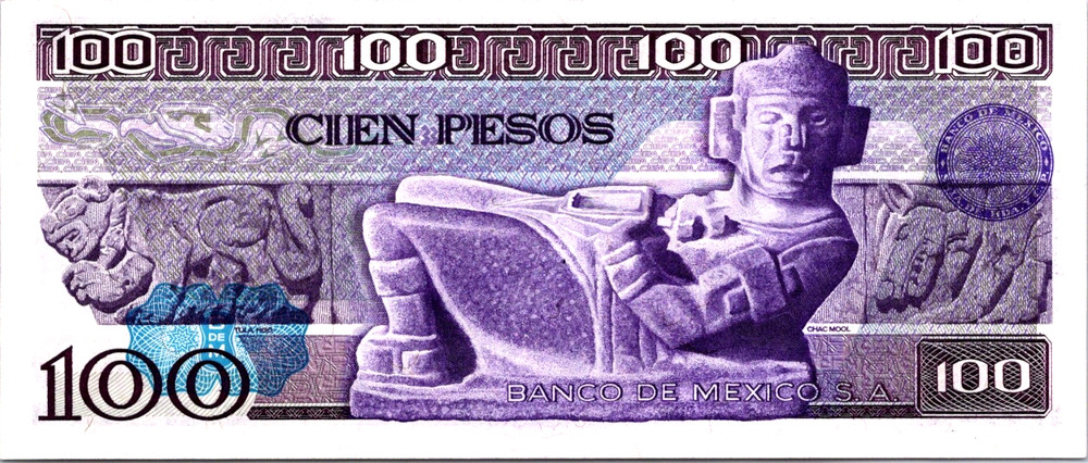 Mexico 100 Pesos 1974 SEQUENTIAL Gem UNC Notes Pick-66A