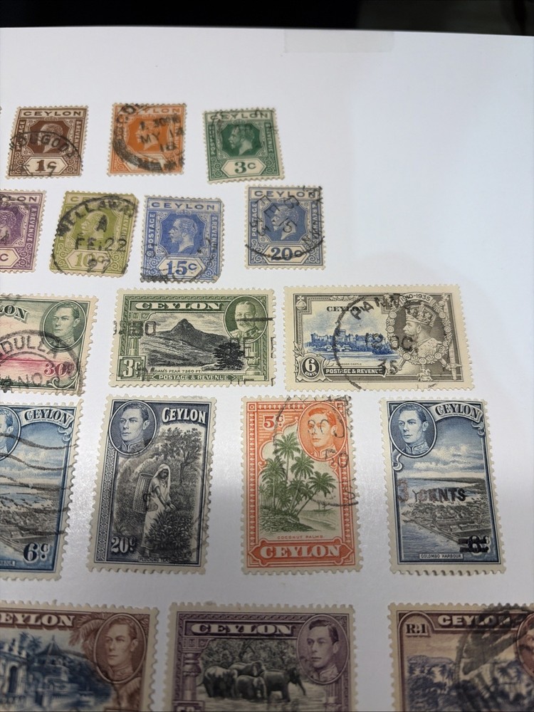 Ceylon Stamp group Used Hinged (Lot 60a File 27)