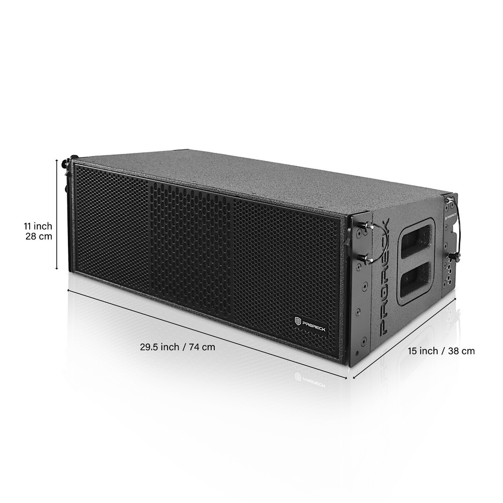 PRORECK Full Range Powered Line Array Speaker Dual 8'' 4000W P.M.P.O 208-AP
