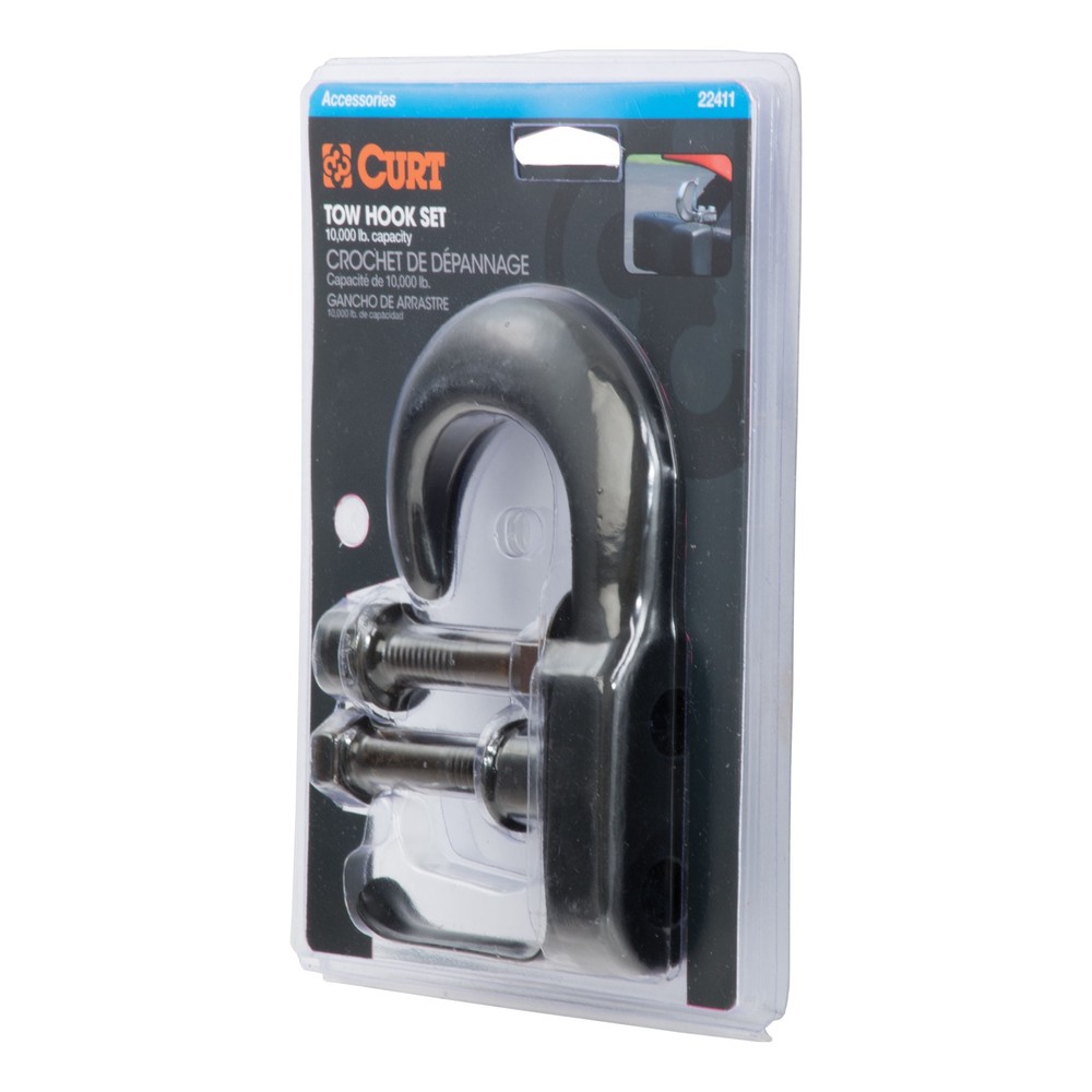 Curt-Tow Hook with Hardware (10,000 lbs., Black)