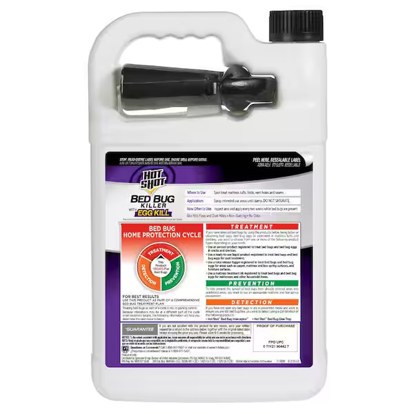 Hot Shot Bed Bug Killer Spray, Kills Bed Bugs and Bug Eggs Indoors, 1 Gallon